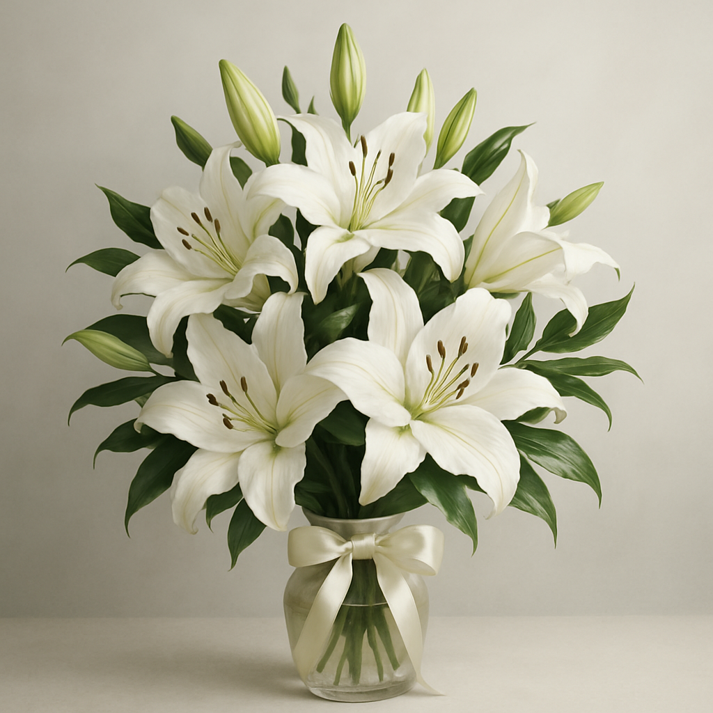 Elegant bouquet of lilies